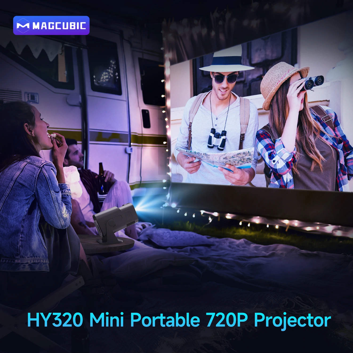 Magcubic HY320 Mini Native 720P Android 11 4K Projector 300ANSI Wifi6 BT5.0 Cinema Outdoor Portable 180° Rotable Projector Magcubic HY320 Mini Native 720P Android 11 4K Projector 300ANSI Wifi6 BT5.0 Cinema Outdoor Portable 180° Rotable Projector