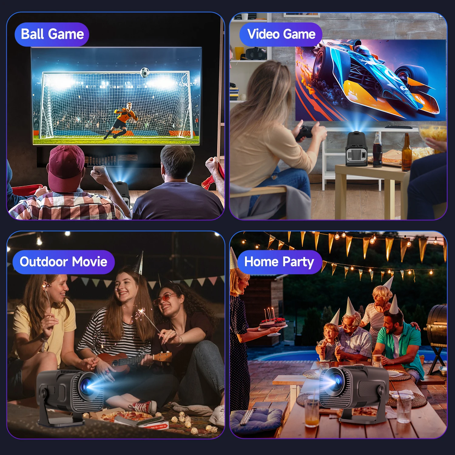 Magcubic HY320 Mini Native 720P Android 11 4K Projector 300ANSI Wifi6 BT5.0 Cinema Outdoor Portable 180° Rotable Projector Magcubic HY320 Mini Native 720P Android 11 4K Projector 300ANSI Wifi6 BT5.0 Cinema Outdoor Portable 180° Rotable Projector