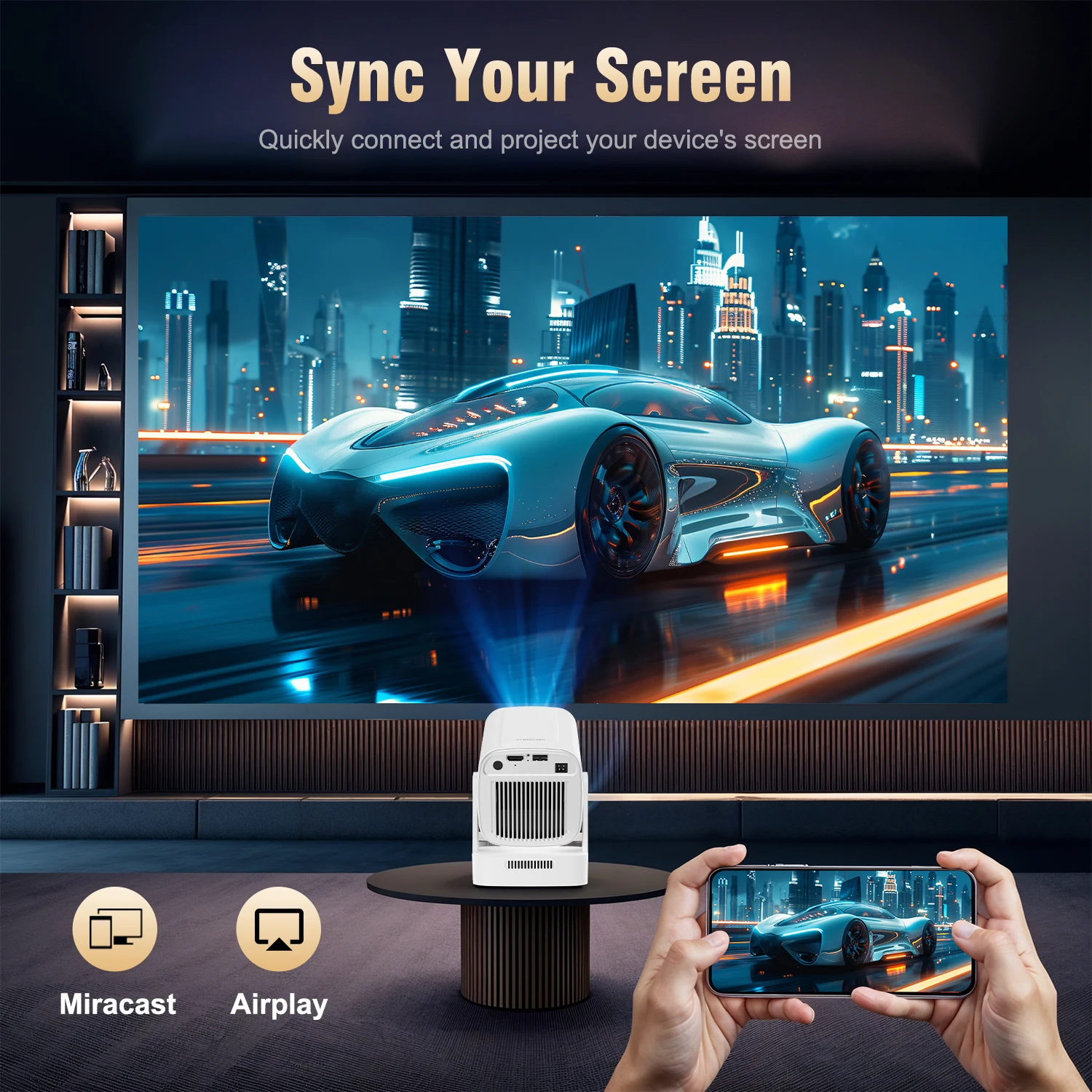 Magcubic HY310 Mini Projector for Outdoor Movies Auto Focus 1080P 330ANSI Android 11 WiFi6 BT5.4 4K with Air Mouse Voice Remote Magcubic HY310 Mini Projector for Outdoor Movies Auto Focus 1080P 330ANSI Android 11 WiFi6 BT5.4 4K with Air Mouse Voice Remote