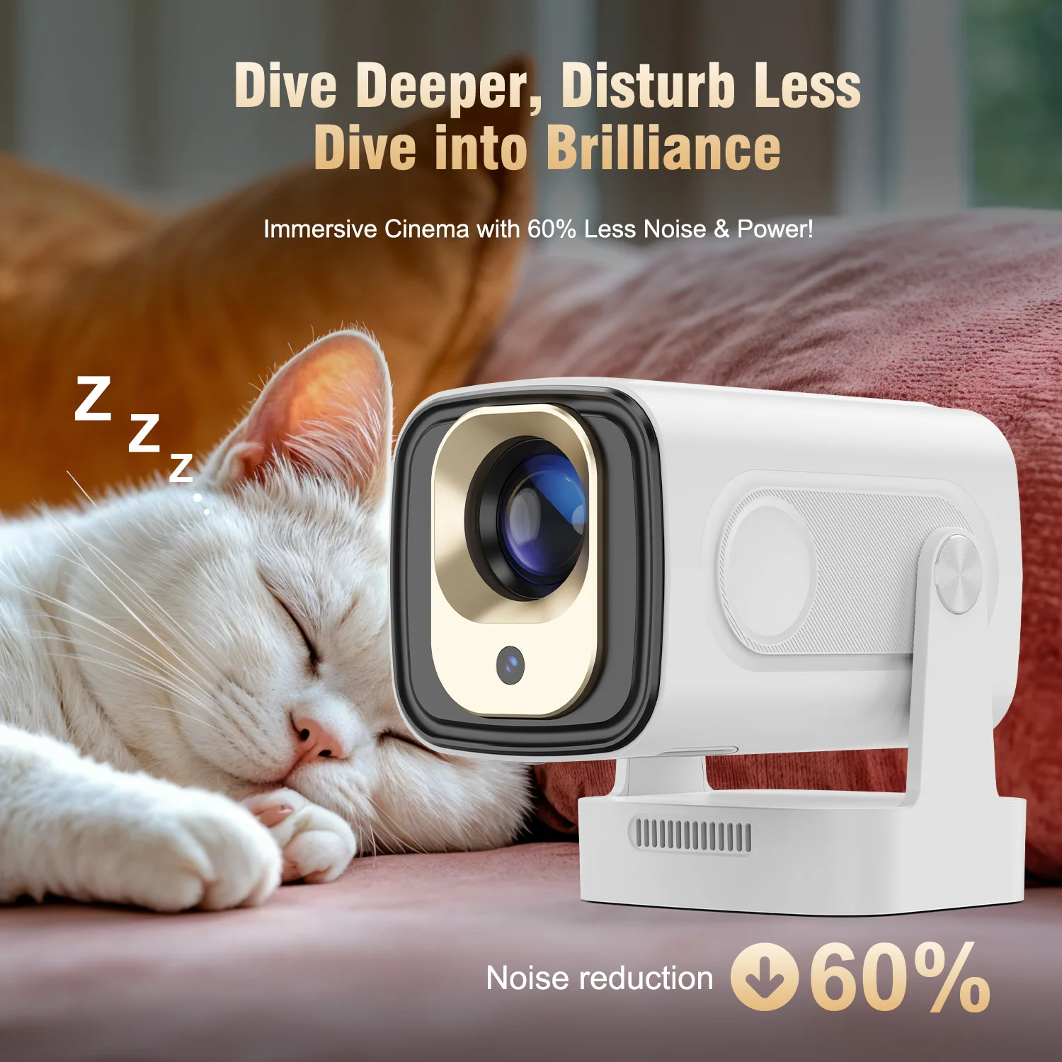Magcubic HY310 Mini Projector for Outdoor Movies Auto Focus 1080P 330ANSI Android 11 WiFi6 BT5.4 4K with Air Mouse Voice Remote