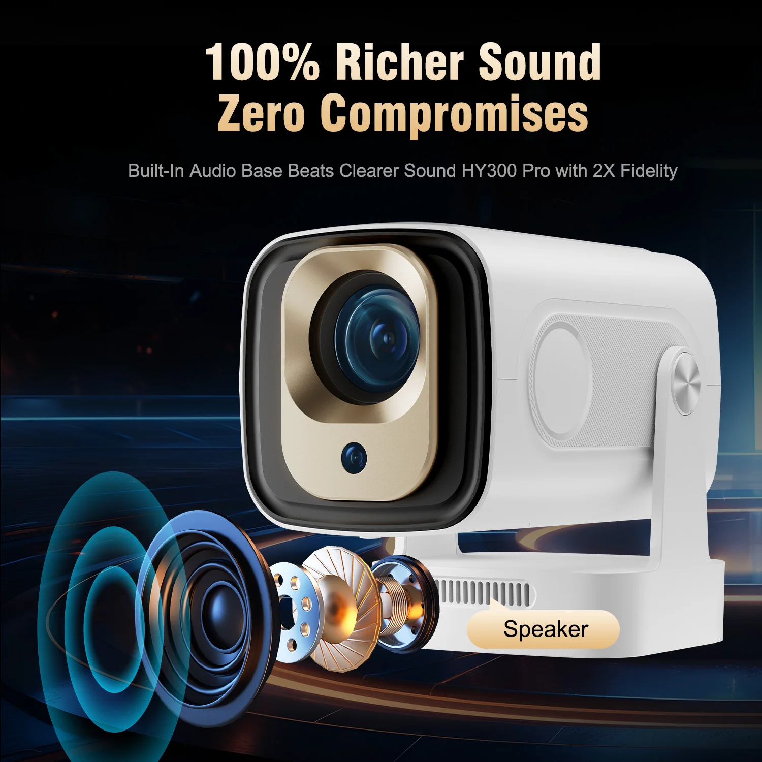 Magcubic HY310 Mini Projector for Outdoor Movies Auto Focus 1080P 330ANSI Android 11 WiFi6 BT5.4 4K with Air Mouse Voice Remote Magcubic HY310 Mini Projector for Outdoor Movies Auto Focus 1080P 330ANSI Android 11 WiFi6 BT5.4 4K with Air Mouse Voice Remote